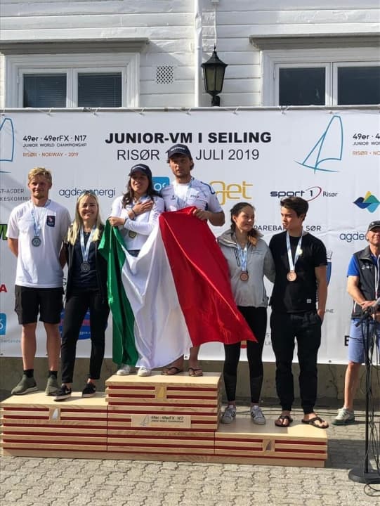   Silas Mühle, 16, and Romy Mackenbrock, 17, take bronze in the U23 classification of the Nacra 17 Junior World Championship and win the U21 classification. No other crew in the Norwegian waters was as young as the two Germans