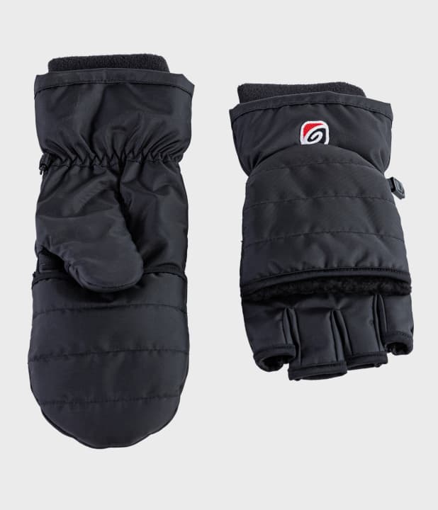 The mittens can be unfolded.