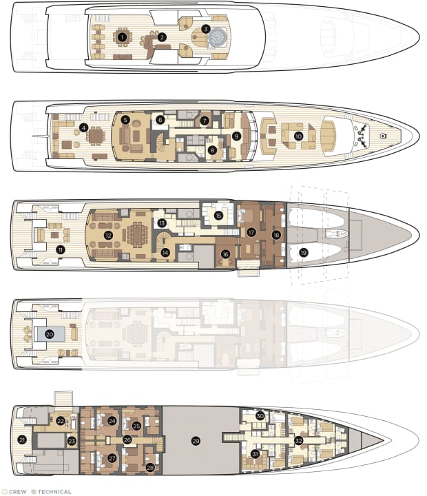 "Somnium": Interior of the 55-metre yacht inspired by the Galapagos ...