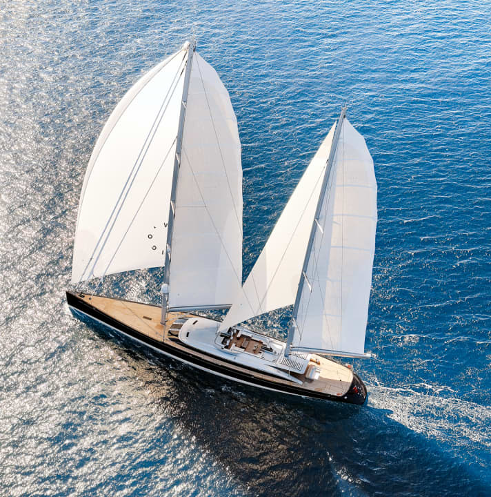 The "Vertigo" measures 5,330 square metres of sail area