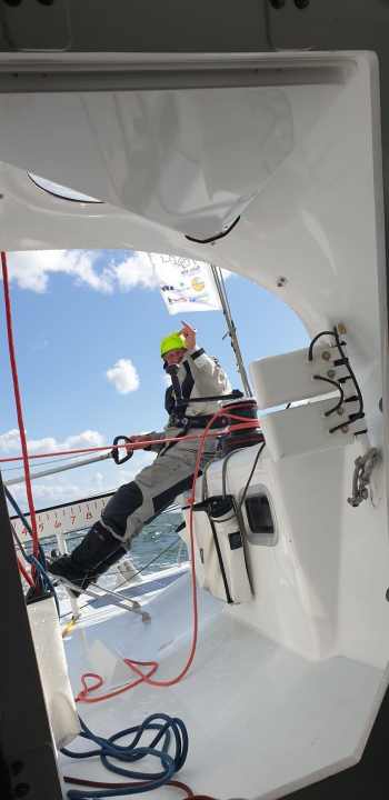   Has enjoyed the stormy race so far, but does not want to expose his boat to the expected extreme stresses any further: "Red" skipper Mathias Müller von Blumencron