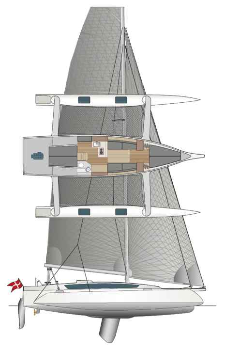 Es stehen zwei unterschiedliche Riggs zur Wahl. Layout-Varianten gibt es nicht | Zeichnung: YACHT/N. Campe