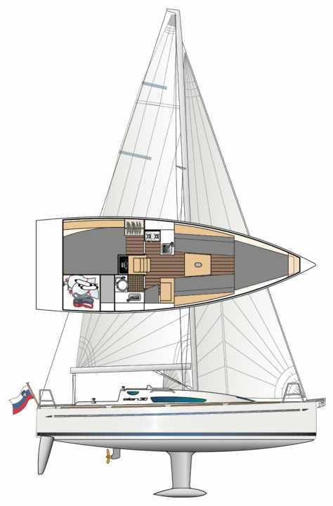Riss der Elan 310 | Zeichnung: A. Hoppenhaus