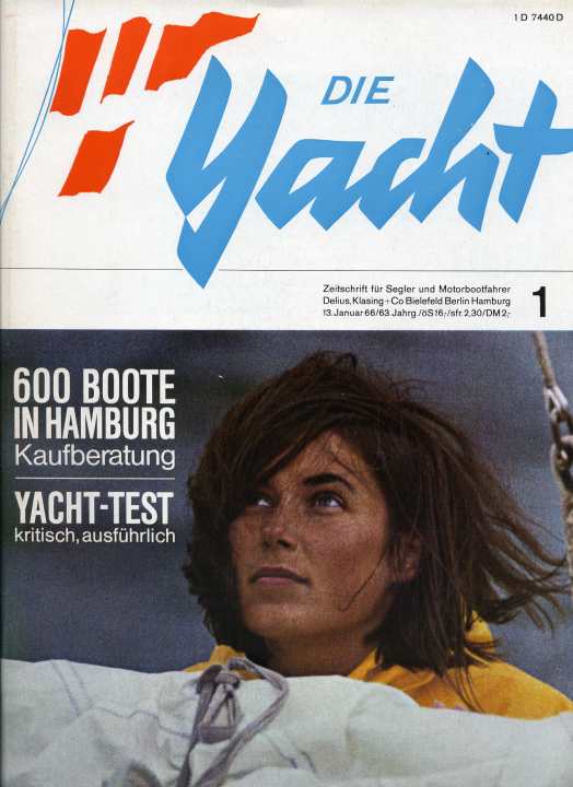   Pour la première fois en couleur, pour la première fois une femme sur la couverture : la couverture de Cornelius YACHT 1/1966
