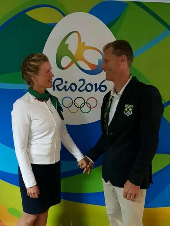   Gintaré and Robert Scheidt at the Olympic Games in Rio de Janeiro. With her by his side, he bid farewell to competitive sport. But now he has decided to retire