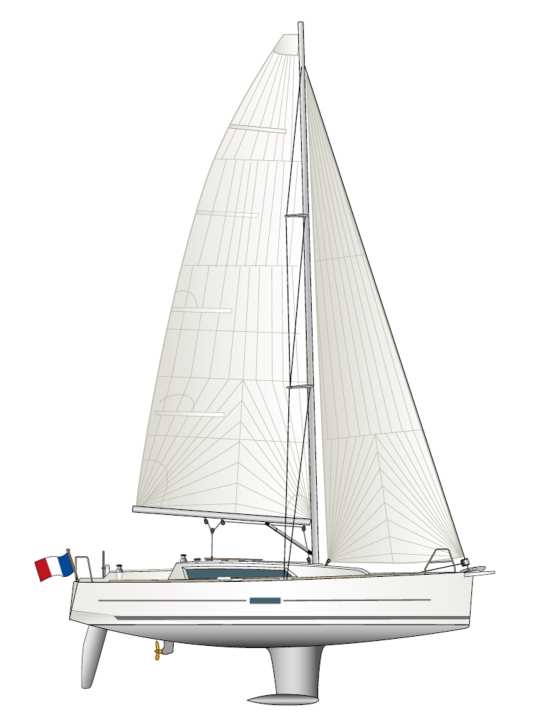 Dufour 350. Konstrukteur: Felci Yacht Design | Zeichnung: YACHT