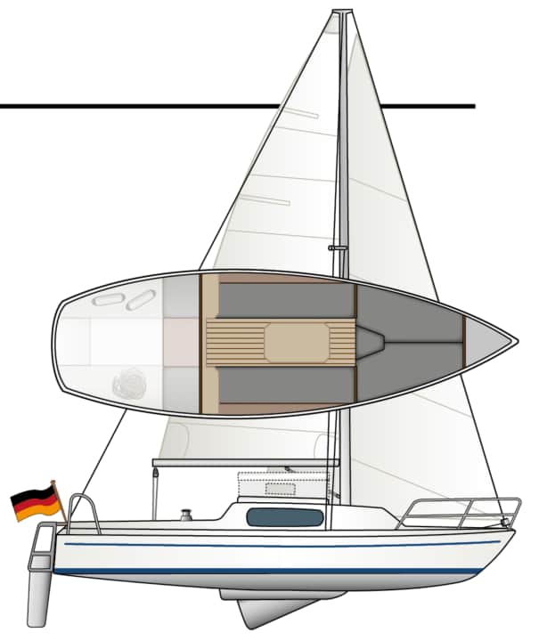Riss der Neptun 20 | Zeichnung: YACHT/N. Campe