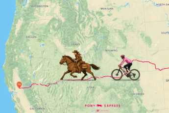 Pony Express record by bike