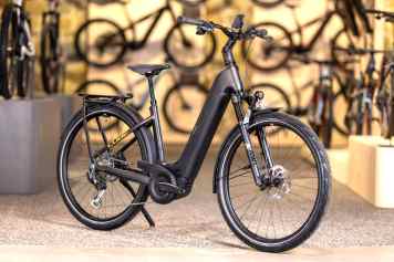 Das Touren-E-Bike Kathmandu Hybrid - Lady in Black mit Goldstaub