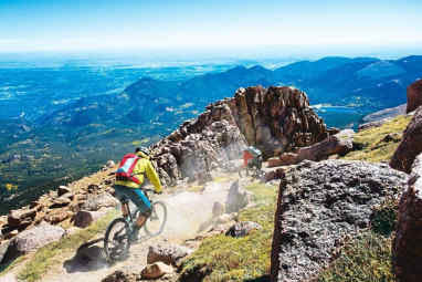 Mountainbike-Trail vom legendären Pikes Peak