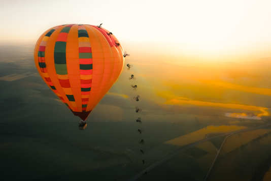 Der Mann, der vom Heißluftballon radelte