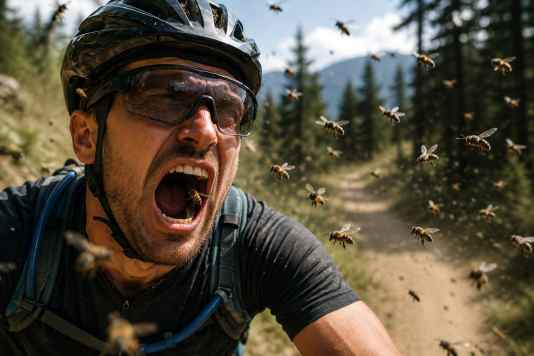 Voller Luftraum beim Biken