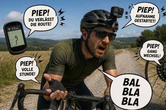 Warum müssen elektronische Geräte die Radfahrt stören?!