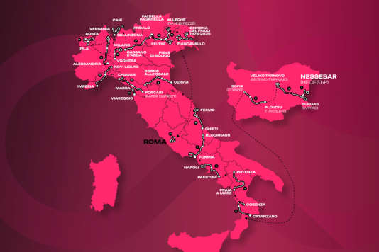 Alle Etappen und Profile – die Strecke der Italien-Rundfahrt