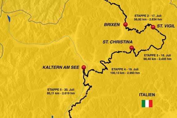 Hier verläuft die BIKE Transalp 2017