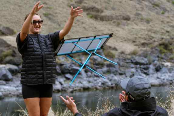 Helinox with a chair, table and lounger – should you really take all that on a ride?