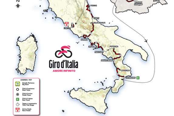 Die Strecke der Italien-Rundfahrt - alle Etappen, alle Profile