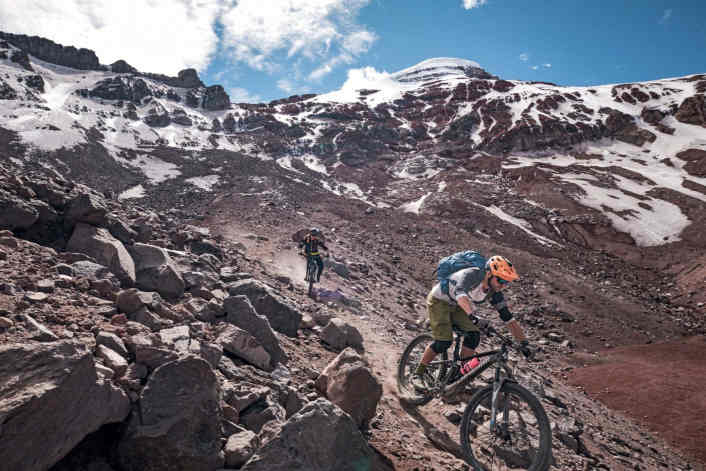 Biken am Chimborazo, dem höchsten Berg der Welt