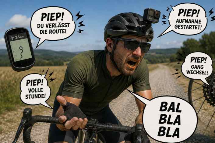 Warum müssen elektronische Geräte die Radfahrt stören?!