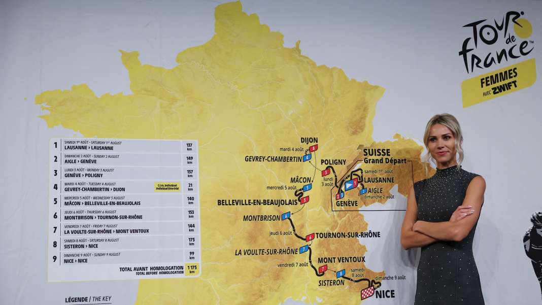 Strecke und Etappen der Tour de France der Frauen