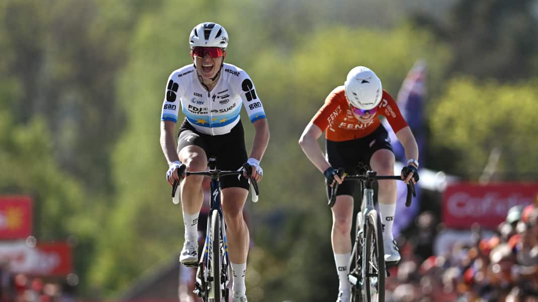 Vollering lässt sich von Pieterse nicht überraschen und gewinnt zum zweiten Mal an der Mur du Huy