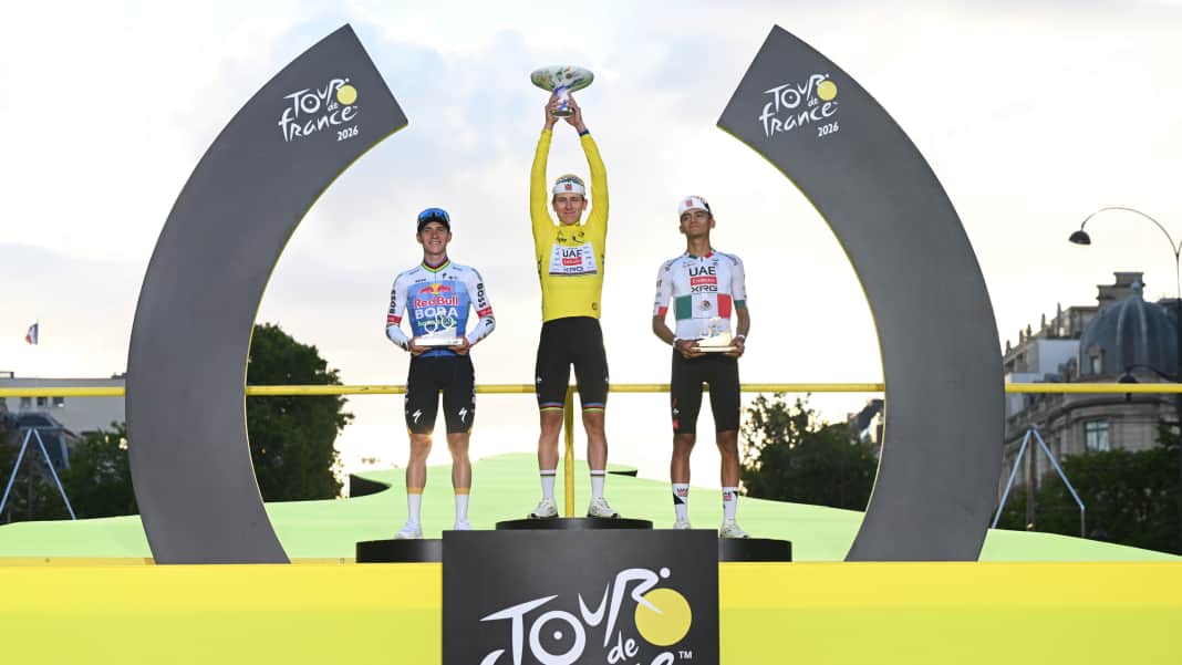 Die Räder der Top 3 der Gesamtwertung