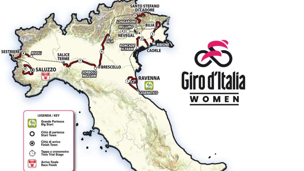 Die Strecke des Frauen-Giro
