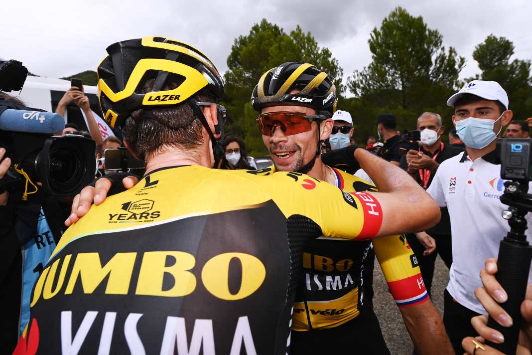 Jumbo-Visma räumt ab - Roglic holt die Etappe, Kuss übernimmt Rot