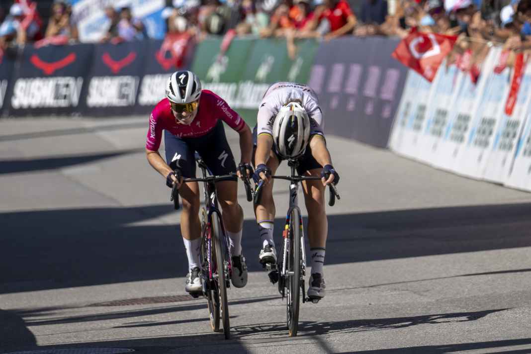 Millimeter entscheiden - Vollering gewinnt 2. Etappe vor Kopecky