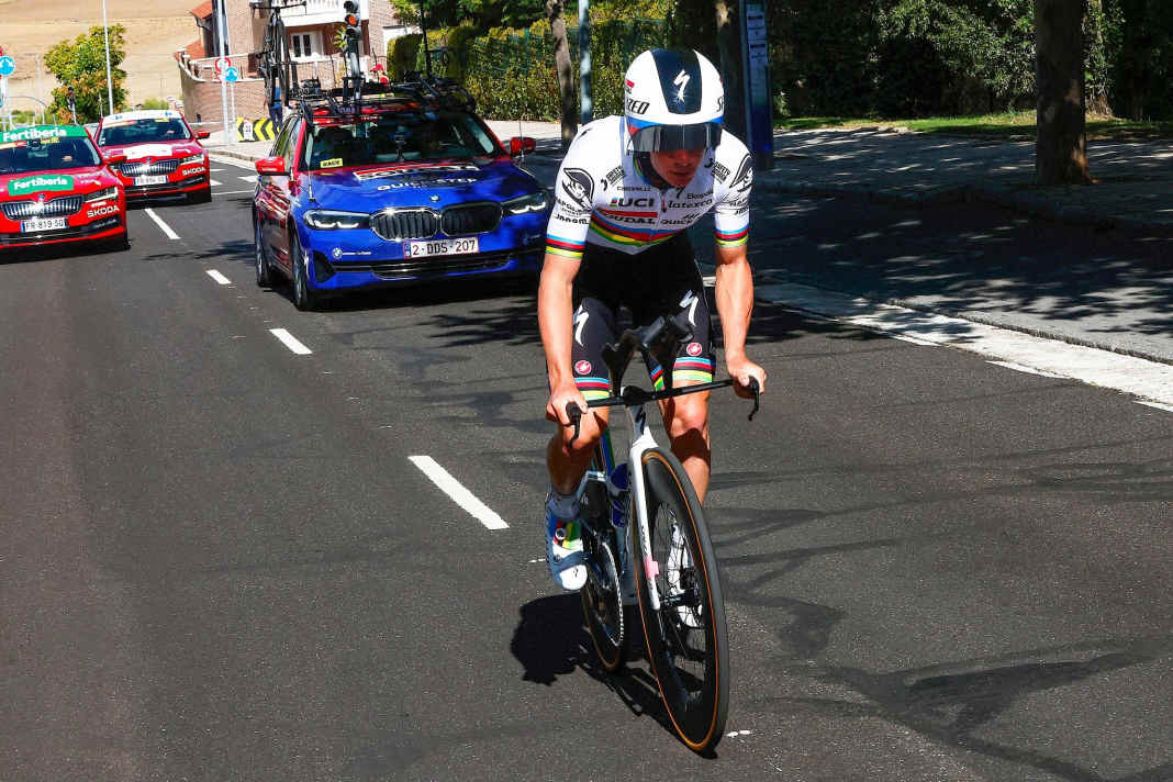 Evenepoel im Zeitfahren vor Vingegaard - Ganna siegt