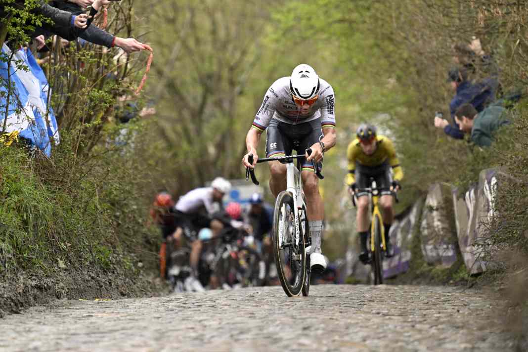 Van der Poel gewinnt mit 45-Kilometer-Solo, Politt auf dem Podium