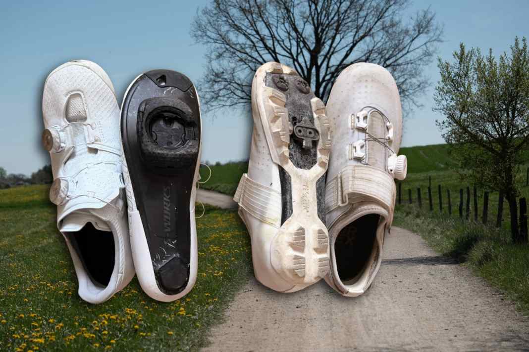 Road cycling shoes vs. gravel shoes