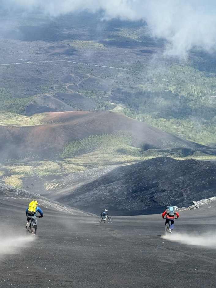 Powdern auf dem Vulkan
