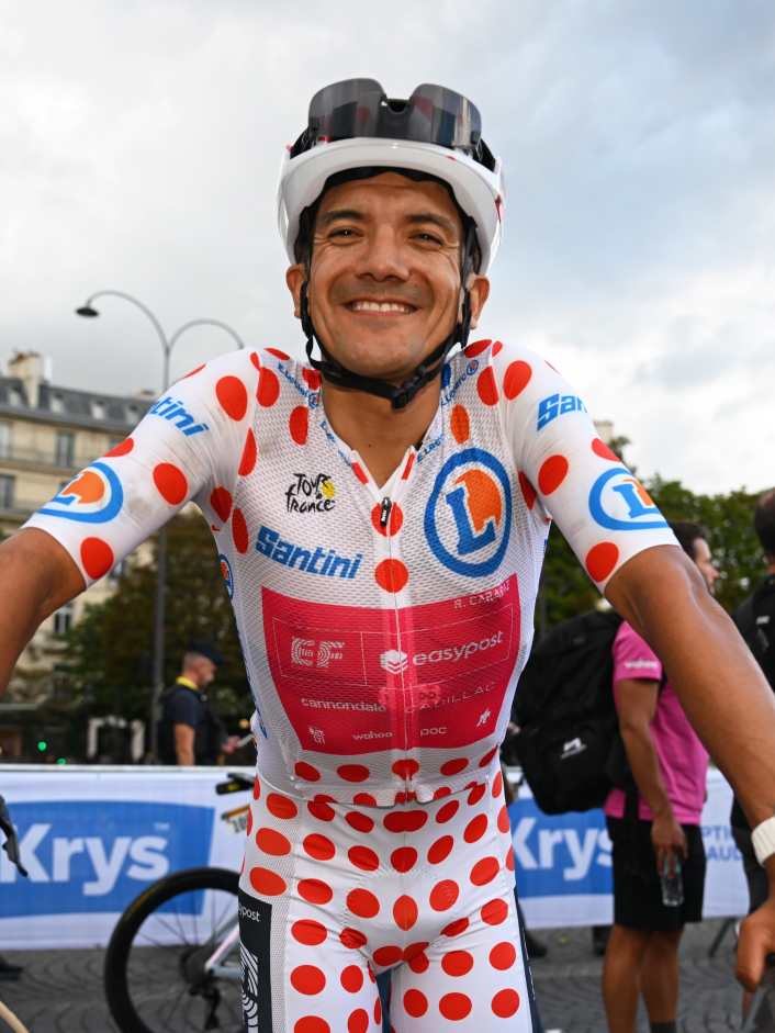 Les vélos des trois premiers du classement de la montagne