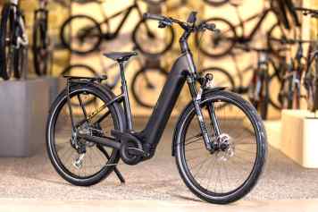 Das Touren-E-Bike Kathmandu Hybrid - Lady in Black mit Goldstaub