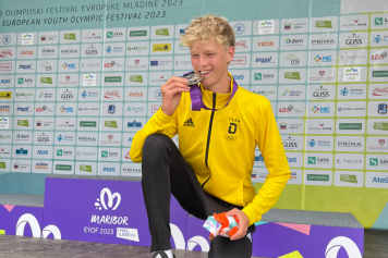 Elias Hückmann holt beim EYOF Silber für Deutschland im XCO