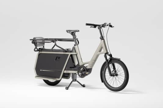 Longtail-Cargobike mit 20-Zoll-Rädern für Familien