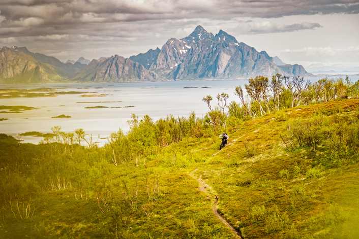 Lofoten-Trails im Mitternachtslicht