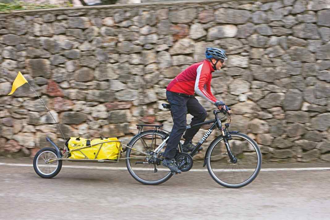 Einspuranhänger Bob Ibex im MYBIKE-Test