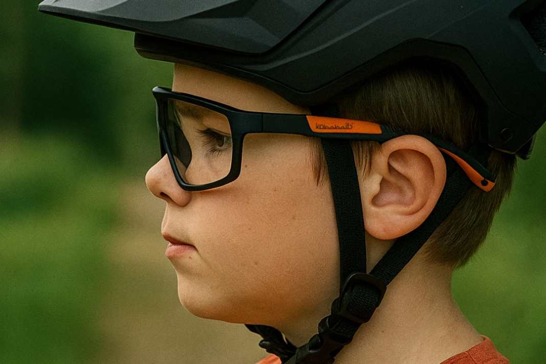 Neue Kinder-Sportbrille mit UV-Schutz - Klarsichtbrille für junge Biker