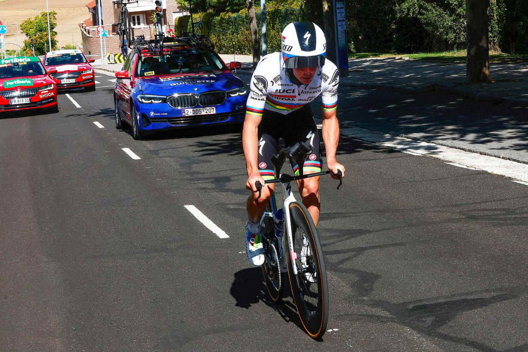 Evenepoel im Zeitfahren vor Vingegaard - Ganna siegt