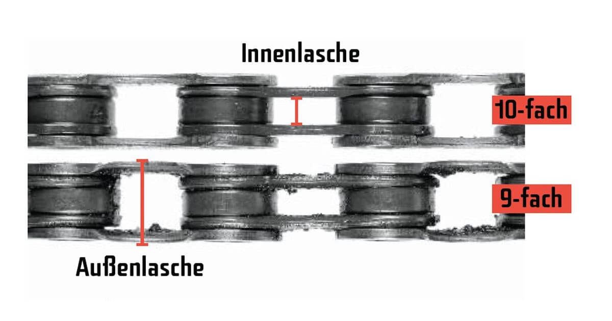 Unterschiede 9-fach- und 10-fach-Ketten | BIKE