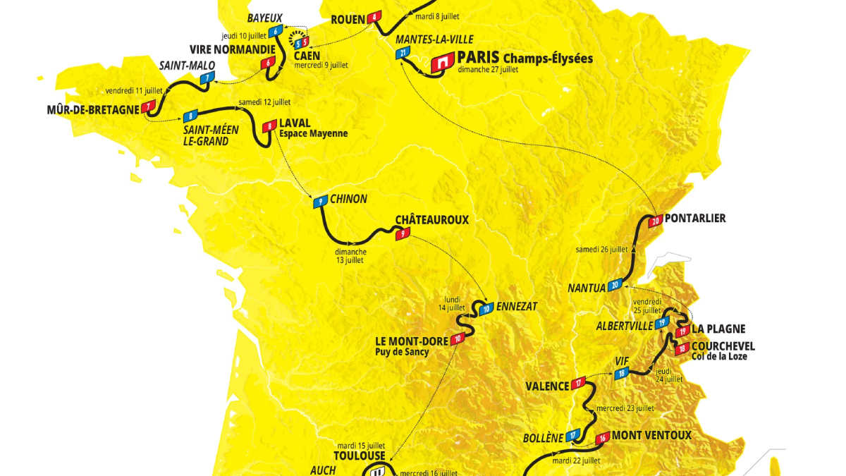 Tour de France 2025: stage plan, the route | TOUR