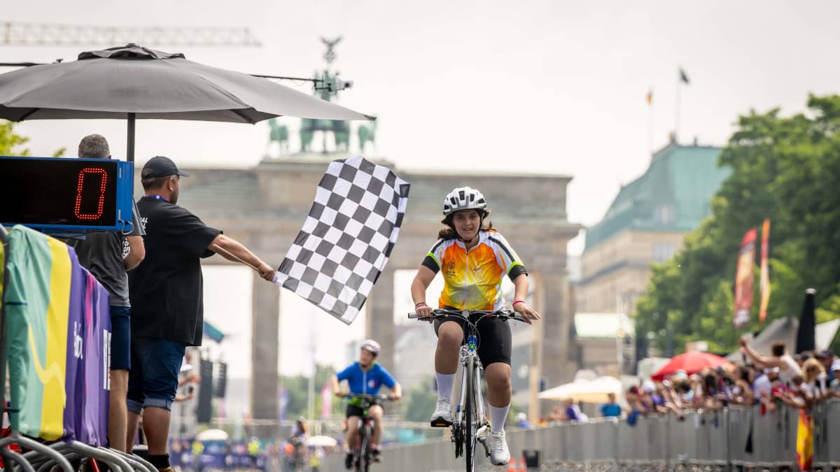 Special Olympics Berlin Radrennen am Brandenburger Tor TOUR