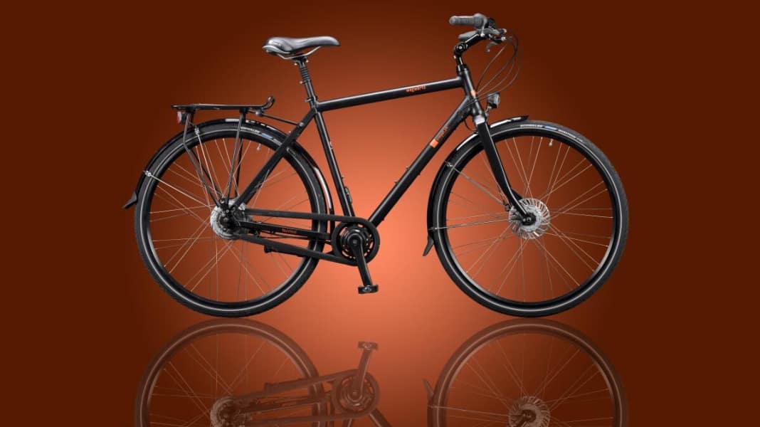 City bike with low-maintenance continuously variable gears