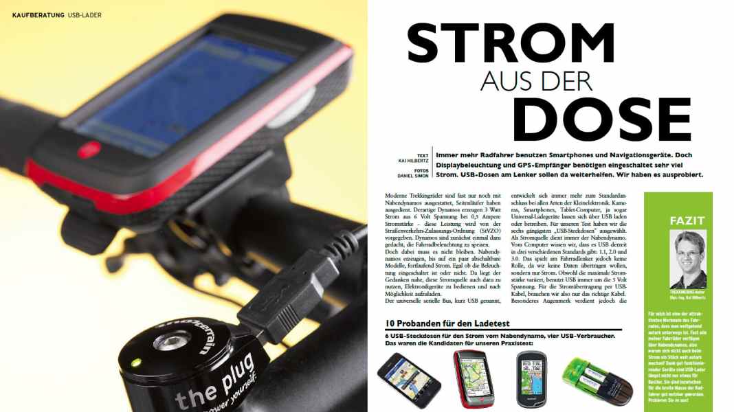Strom aus dem Nabendynamo - für Navi, Handy & Co