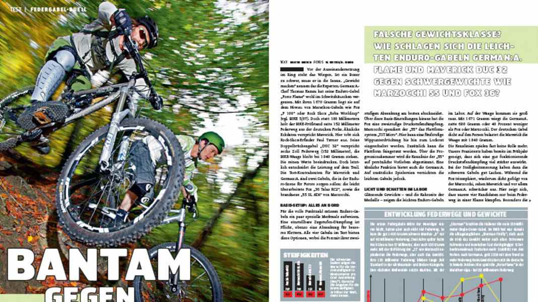 Suspension fork duel: light versus heavy