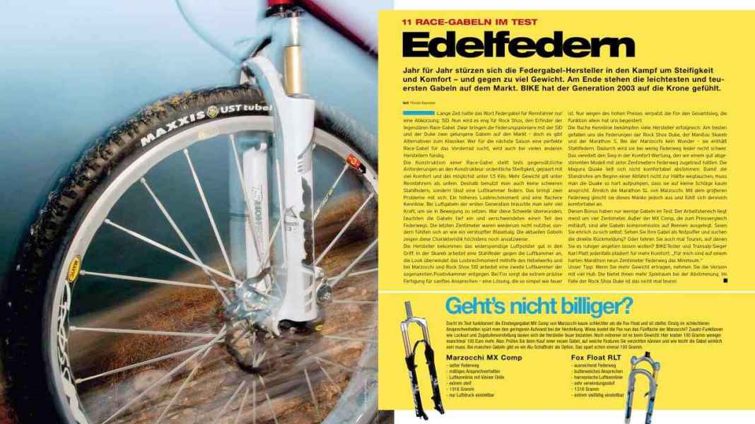 Race suspension forks