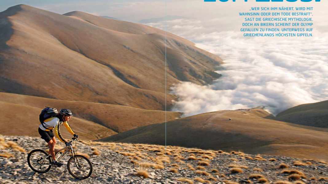 With the mountain bike to Mount Olympus