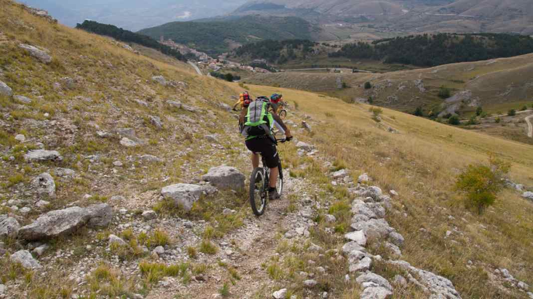 Mountainbike-Trails über der Stadt: Rom